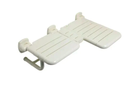 Ponte Giulio L-Shaped Double Folding Shower Seat with Spacer, Right, 31.5" Wide - G02JDR29