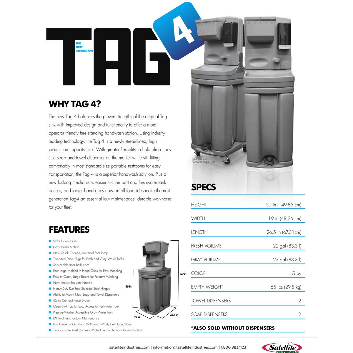 Satellite Tag 4 23340|TotalRestroom.com