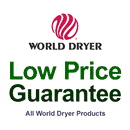 World Dryer SLIMdri L-971 Hand Dryer, Brushed Chrome Aluminum, Universal, Updated Part Number: L-971A