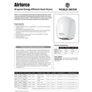 World Dryer Airforce J-162 High Efficiency Hand Dryer, Black, Green Spec, Updated Part Number: J-162A3