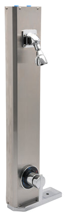 Zurn Z7500 Aqua-Panel Institutional Stainless Steel Shower Unit, Cop/ Tubing, 2.5 gpm Adjustable Spray, Vandal-Proof Screws