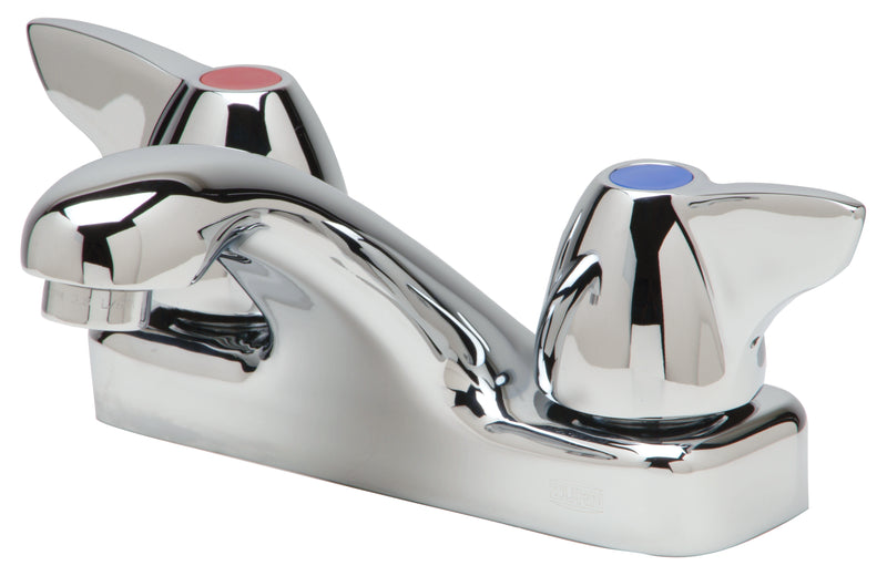 Zurn Z81103-XL-3M AquaSpec 4" Centerset Faucet, 4" Integral Spout, 0.5 gpm Vandal-Resistant Pressure-Comp Aerator," Dome Lever Handles
