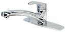 Zurn Z82300-XL-CP8 AquaSpec Single Hole Kitchen Faucet," 10" Swing Spout, 8" Cover Plate, 2.2 gpm Pressure-Comp Aerator, Lever Handle