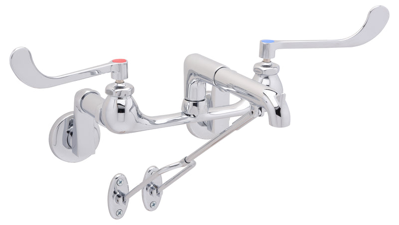 Zurn Z842D6-2XT-LSI AquaSpec Service Sink Faucet-Vacuum-Breaker," 3" Swivel Inlets, Threaded Outlet, Hook, Forked Bottom Brace, Wrist Blades