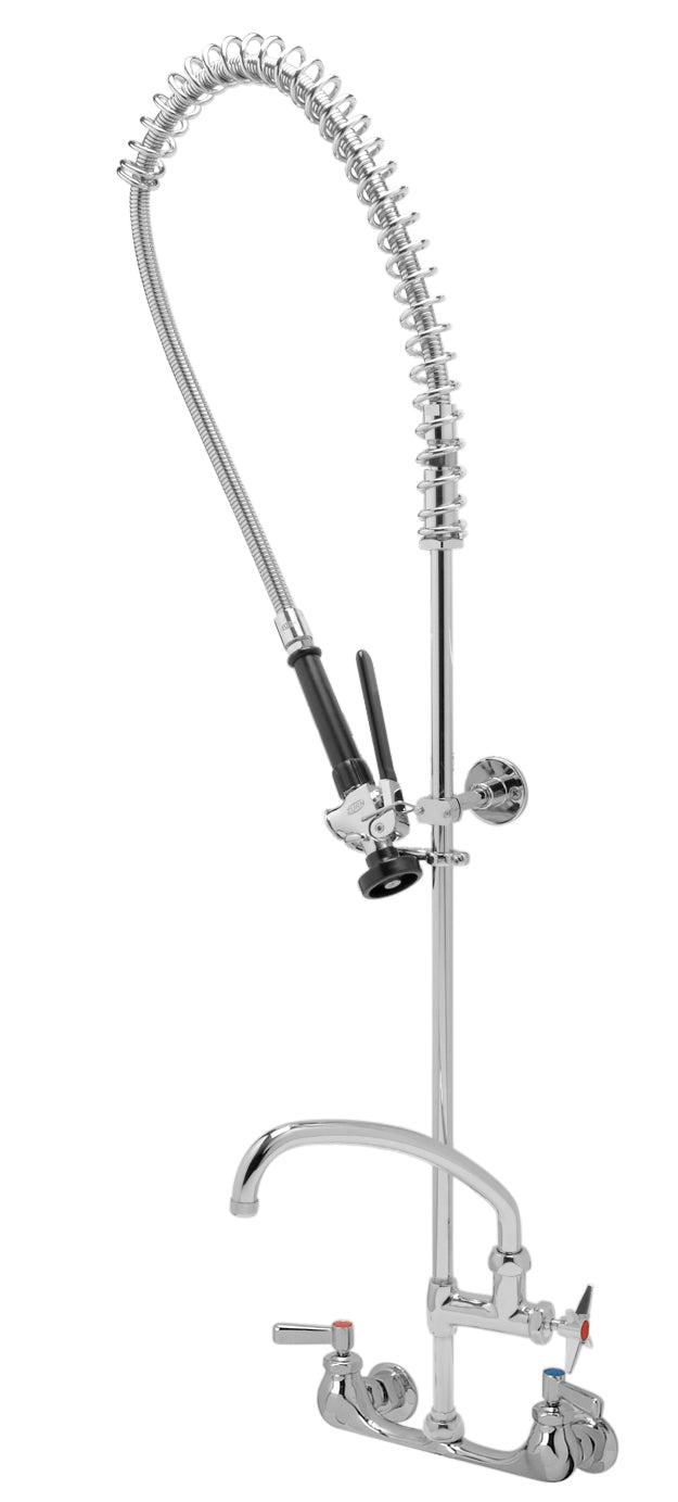 Zurn Z842X1-XL-AF AquaSpec Pre-Rinse Sink Faucet - 9 1/2" Swing Spout, 36" Hose, Insulated Spray Handle, Bum/, Hold-Open Clip, Hook