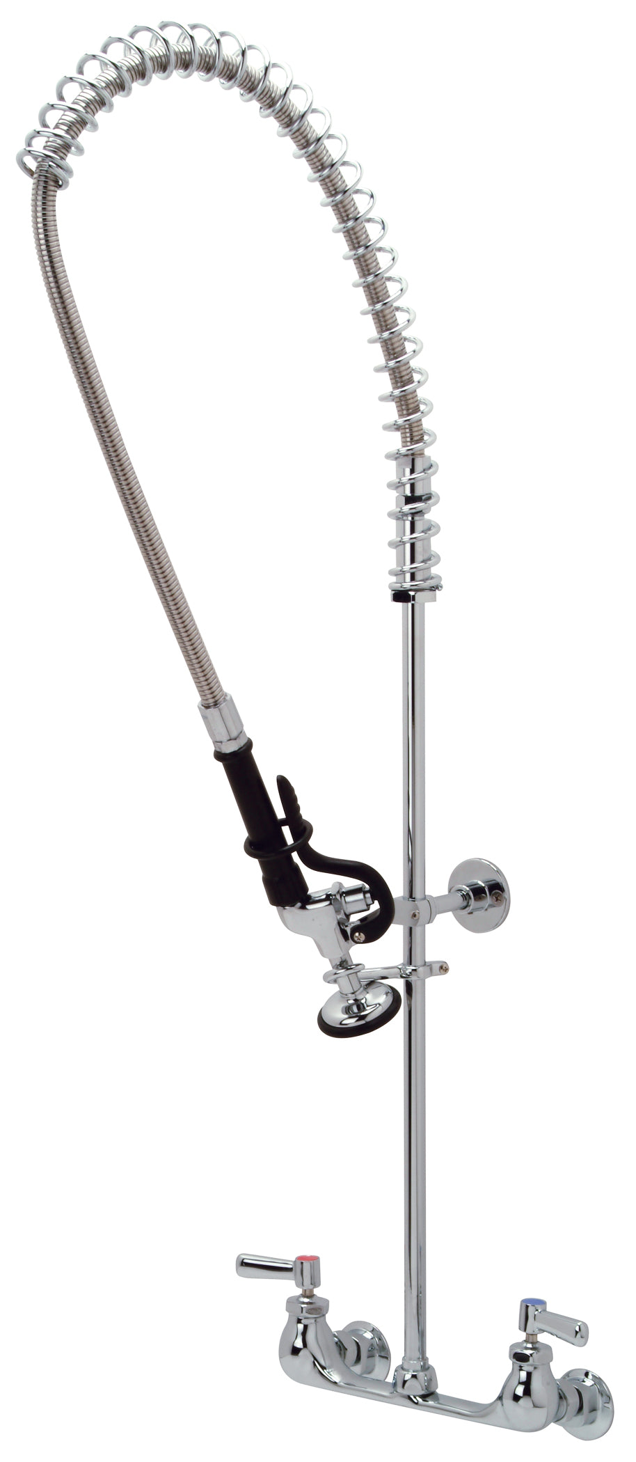 Zurn Z842X1-XL AquaSpec Wall-Mount Pre-Rinse Sink Faucet - 36" Hose, Insulated Spray Handle, Bum/, Hold-Open Clip, Hook -Polished