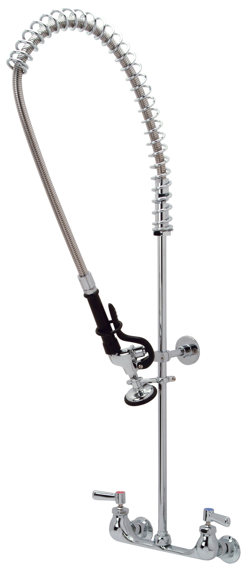 Zurn Z842X1-XL AquaSpec Wall-Mount Pre-Rinse Sink Faucet - 36" Hose, Insulated Spray Handle, Bum/, Hold-Open Clip, Hook -Polished