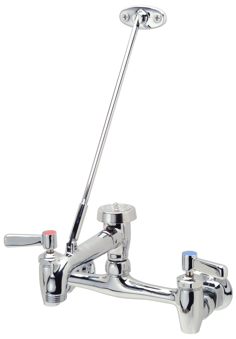 Zurn Z843M1 AquaSpec Wall-Mount Service Sink Faucet -Vacuum-Breaker Spout, Pail Hook, Wall Brace, and Metal Lever Handles, Chrome