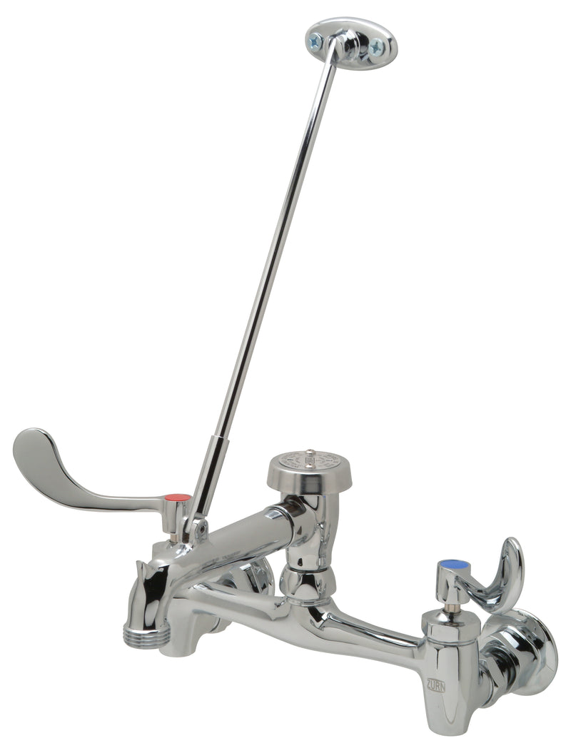 Zurn Z843M4-XL AquaSpec Wall-Mount Service Sink Faucet, Lead Free -Vacuum-Breaker, Pail Hook, Wall Brace," Wrist Blade Handles -Chrome