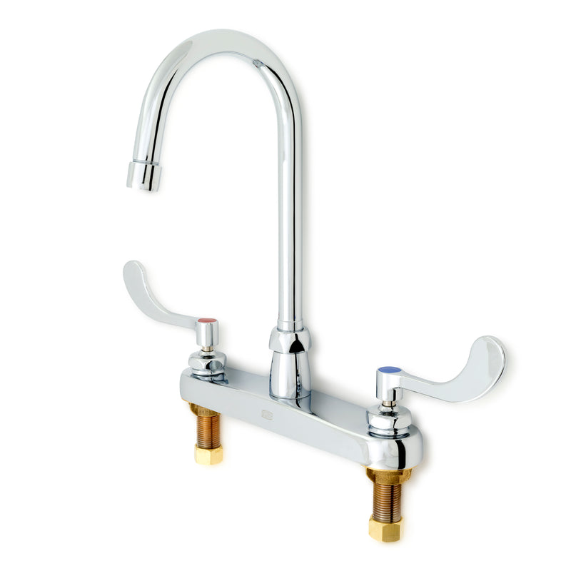 Zurn Z871B4-XL-3F AquaSpec Gooseneck Faucet -0.5 GPM Vandal-Resistant Pressure-Compensating Aerator, 5 3/8” Spout," 4" Wrist Blade Handles