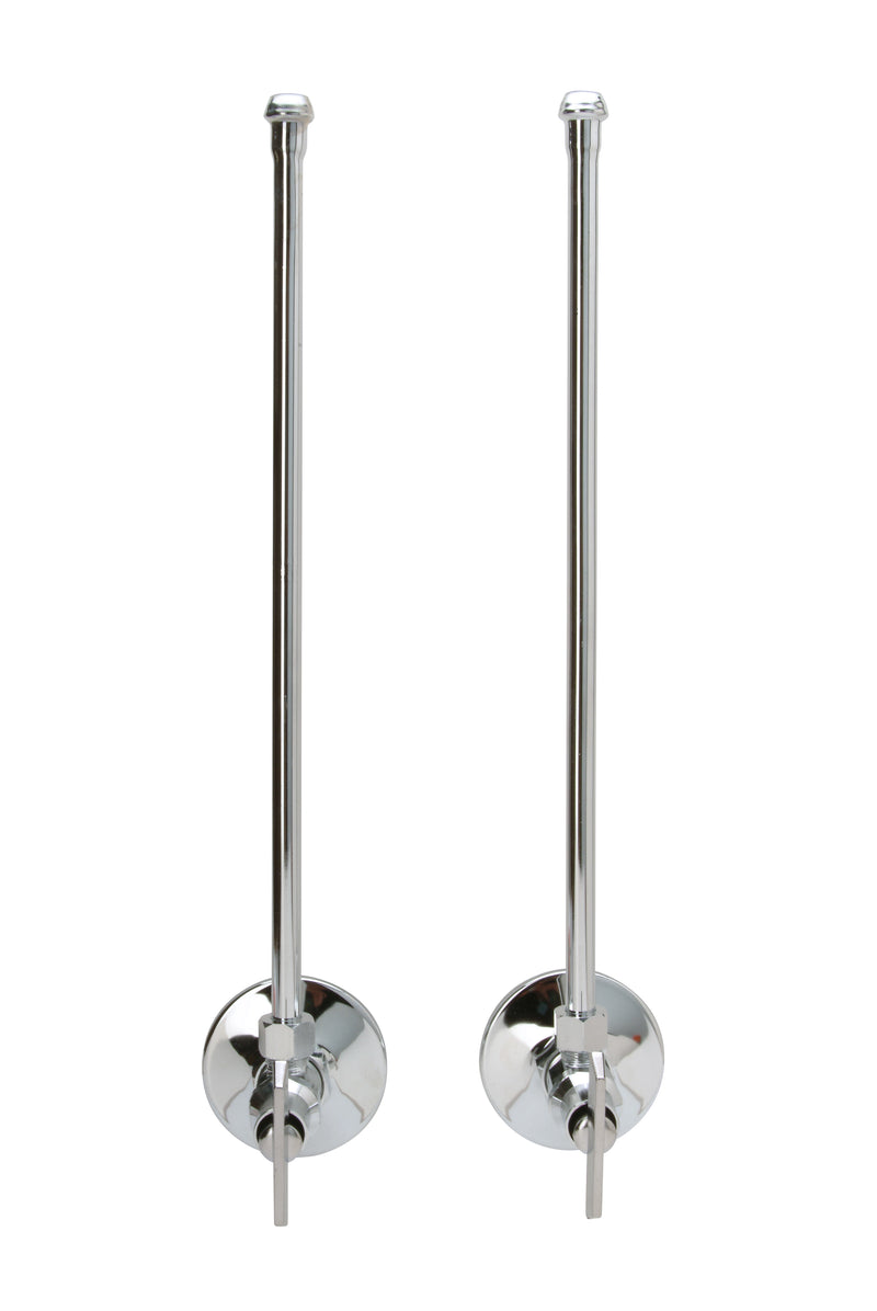 Zurn Z8804-XL-LK-PC Angle Stop Valve with Loose Key," 1/2" NOM, 3/8" OD, Compression Fitting, Lead-Free