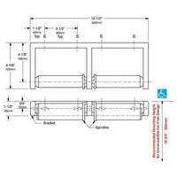 Bobrick B-2740 Commercial Double Roll Toilet Paper Dispenser, Surface-Mounted, Metal - TotalRestroom.com