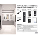 Bobrick 3803.MBLK Matte Black Towel Dispenser and Open Waste