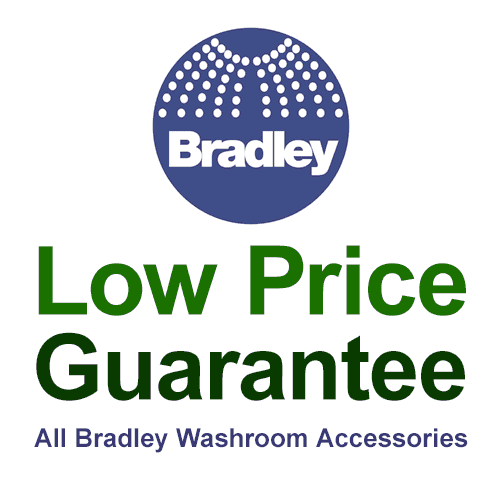 Bradley 357-00 Commercial Restroom Waste Receptacle, 6.5 Gallon, Surface-Mounted, 14" W x 18" H, 6" D, Stainless Steel