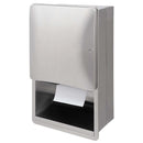 Bradley 2A02 Commercial Paper Towel Dispenser, Recessed-Mounted, Stainless Steel