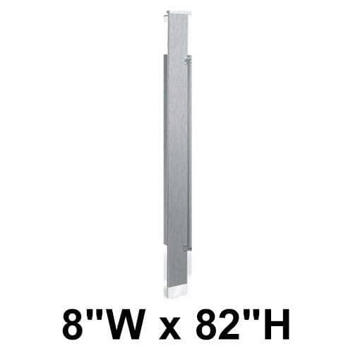 Bradley S479-08 Toilet Partition Pilaster, 8"W x 82"H, Stainless Steel - TotalRestroom.com