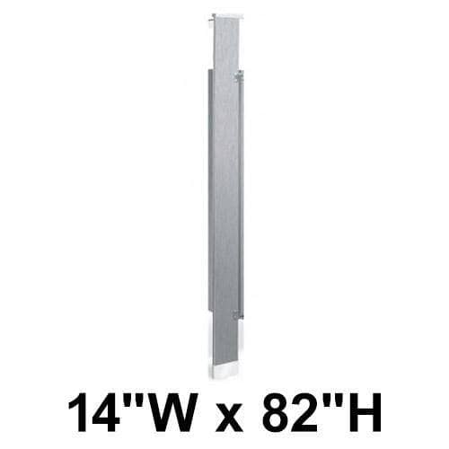 Bradley S479-14 Toilet Partition Pilaster, 14"W x 82"H, Stainless Steel - TotalRestroom.com