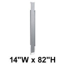Bradley S479-14 Toilet Partition Pilaster, 14"W x 82"H, Stainless Steel - TotalRestroom.com
