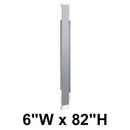 Bradley S479-06 Toilet Partition Pilaster, 6"W x 82"H, Stainless Steel - TotalRestroom.com