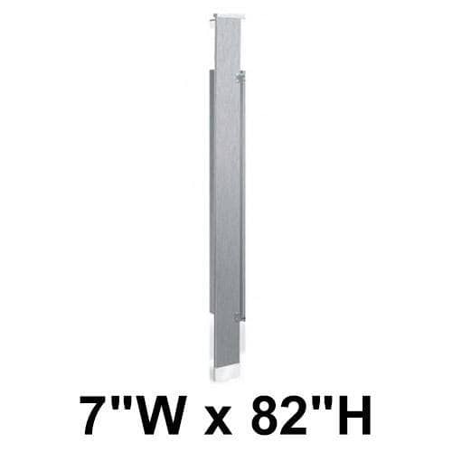 Bradley S479-07 Toilet Partition Pilaster, 7"W x 82"H, Stainless Steel - TotalRestroom.com