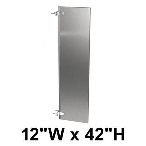 Bradley S472-12C Commercial Urinal Privacy Screen, 12"W x 42"H, Stainless Steel - TotalRestroom.com