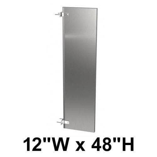 Bradley S474-12C Commercial Urinal Privacy Screen, 12"W x 48"H, Stainless Steel - TotalRestroom.com
