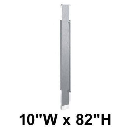 Bradley S479-10 Toilet Partition Pilaster, 10"W x 82"H, Stainless Steel - TotalRestroom.com
