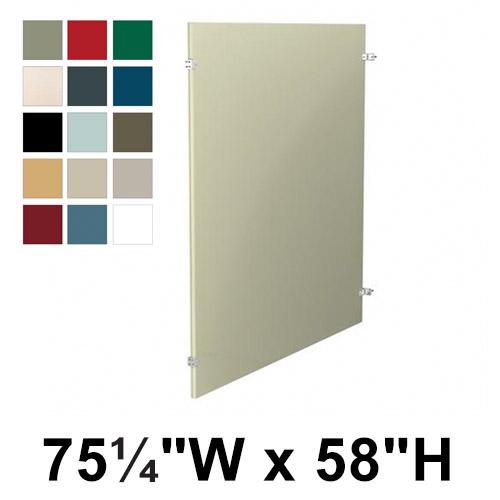 Bradley Toilet Partition Panel, Metal, 75 1/4"W x 58"H, Quick Ship, Greenguard -T440-78C