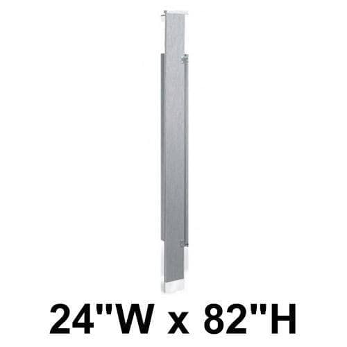 Bradley S479-24 Toilet Partition Pilaster, 24"W x 82"H, Stainless Steel - TotalRestroom.com