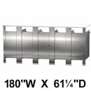 Bradley IC53660 Toilet Partition, 5 In Corner Compartments, 180"W x 61-1/4"D, Stainless Steel - TotalRestroom.com