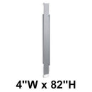 Bradley S479-04 Toilet Partition Pilaster, 4"W x 82"H, Stainless Steel - TotalRestroom.com