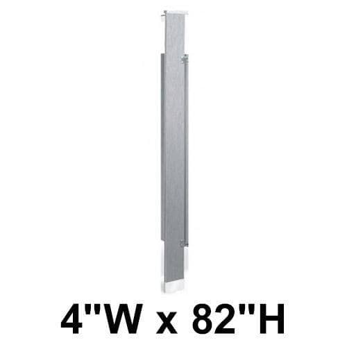 Bradley S479-04 Toilet Partition Pilaster, 4"W x 82"H, Stainless Steel - TotalRestroom.com