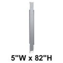 Bradley S479-05 Toilet Partition Pilaster, 5"W x 82"H, Stainless Steel - TotalRestroom.com