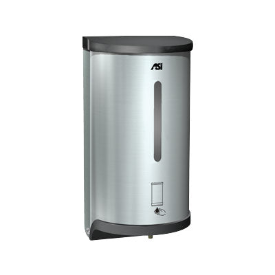 ASI 0362 Commercial Liquid Soap Dispenser, Surface-Mounted, Touch-Free, Stainless Steel - 30 Oz