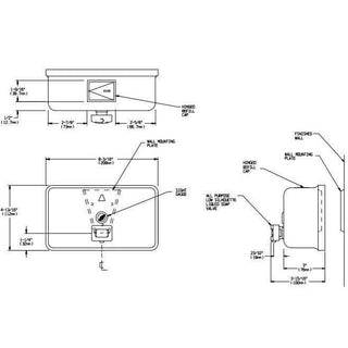 ASI 0345-41 Soap Dispenser - Liquid, Horizontal - Matte Black - 40 oz. - Surface Mounted