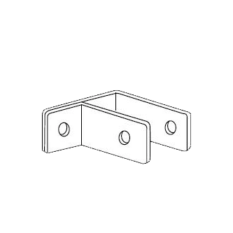 Bobrick 1000975 F Bracket Internal Panel To Wall 1/2