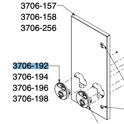 Bobrick 3706-192 25 Cent Napkin Bezel Kit Repair Part