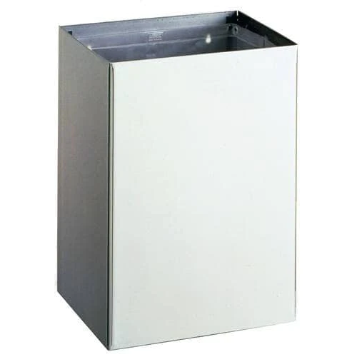Bobrick B-275 Commercial Restroom Sanitary Waste Bin, 20 Gallon, Surface-Mounted, 16.5" W x 23" H, 12-1/2" D, Stainless Steel