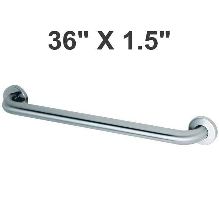 Bobrick B-6806x36 Commercial Grab Bar, 1-1/2" Diameter x 36" Length, Concealed-Mounted, Stainless Steel - TotalRestroom.com