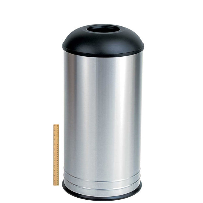 Bobrick B-2300 Commercial Restroom Sanitary Waste Bin, 12 Gallon, Recessed-Mounted, 15" Diameter x 31" H, 18-1/2" D, Stainless Steel