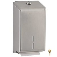 Bobrick B-272 Commercial Toilet Paper Cabinet, Surface-Mounted, Stainless Steel