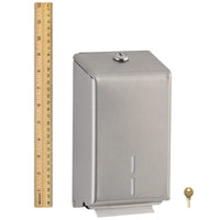 Bobrick B-272 Commercial Toilet Paper Cabinet, Surface-Mounted, Stainless Steel
