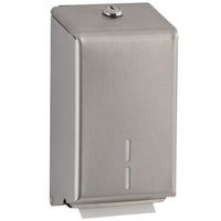 Bobrick B-272 Commercial Toilet Paper Cabinet, Surface-Mounted, Stainless Steel