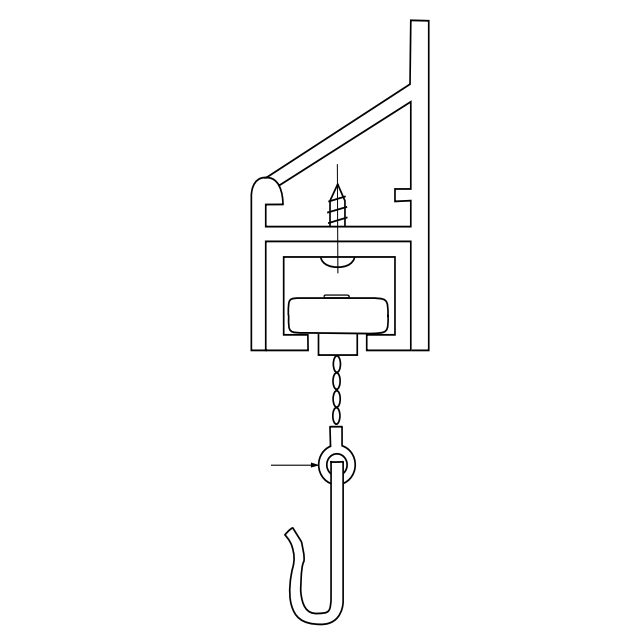 Bobrick 1000833 Curtain Hook Repair Part