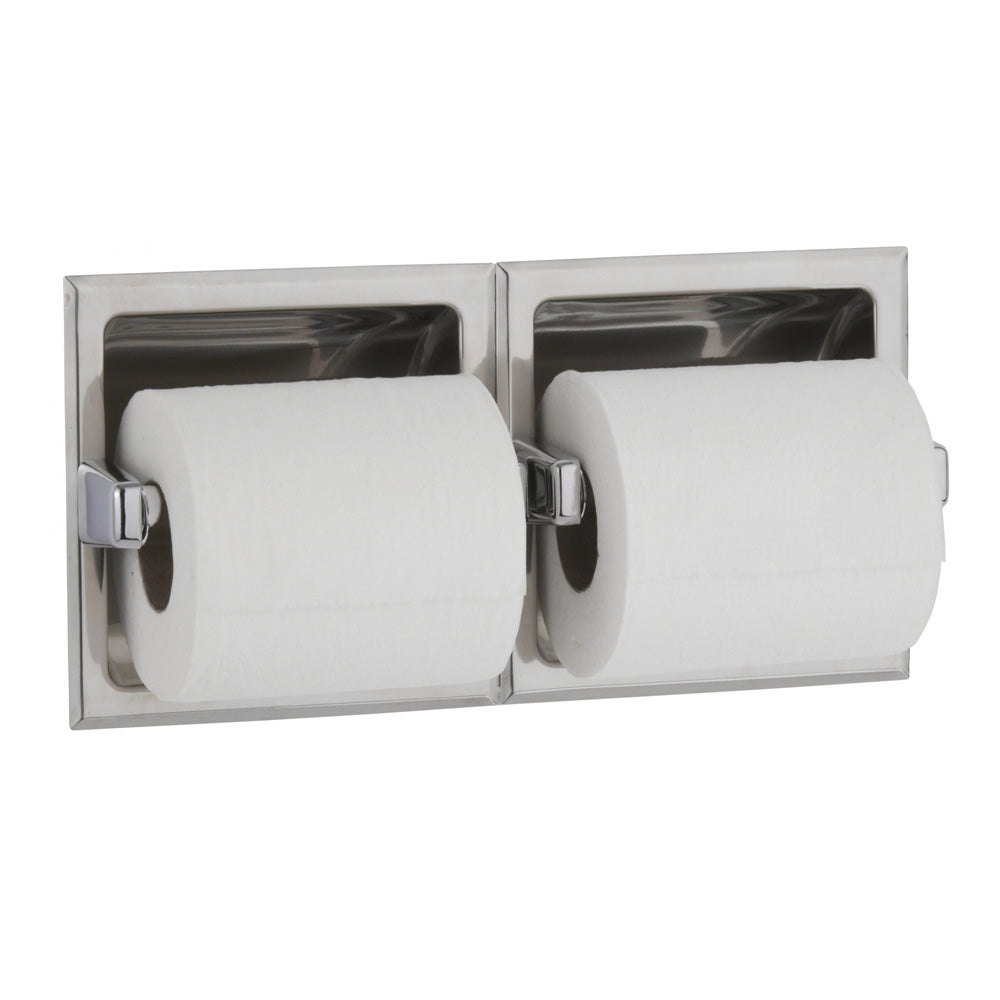 Bobrick B-6977 Commercial Toilet Paper Dispenser, Recessed-Mounted, Stainless Steel w/ Satin Finish