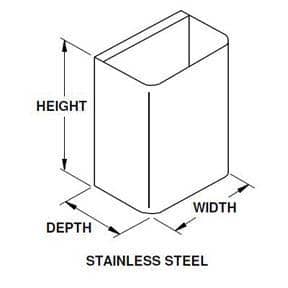 Bradley A05-012000000 Molded Stainless Steel Waste Receptacle 12 gallons for model: 234 (after 1/02)