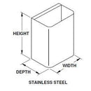 Bradley A05-005 Molded Stainless Steel Waste Receptacle 2 gallons for model: 2291