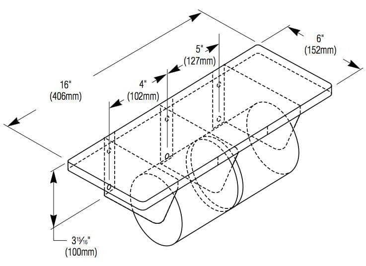 Bradley 5263-00 Commercial Toilet Paper Dispenser, Surface-Mounted, Aluminum - TotalRestroom.com