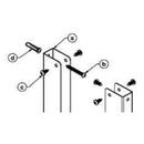 Bradley S0055 Toilet Partition Bracket Dividing Panel Hardware Kit for use with Bradley 1" Panels - TotalRestroom.com