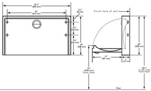 Koala Kare KB110-SSWM Horizontal Baby Changing Station, Surface Mount, Stainless Steel - TotalRestroom.com